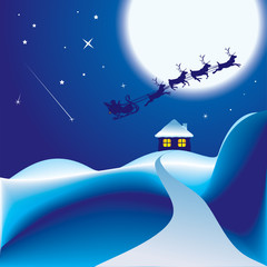 Obraz na płótnie Canvas Santa and his sleigh