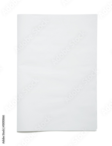 Blank Newspaper Frontpage Isolated On White Background Wall Mural Wallpaper Murals Klikk
