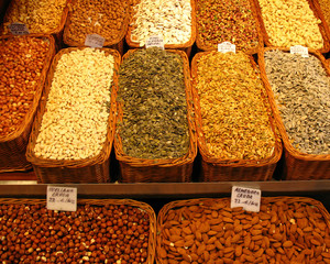 Puesto de venta de frutos secos