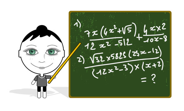 big eyes girl & maths