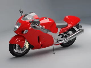 Papier Peint photo Lavable Moto Moto rouge