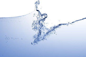 Abstract blue wave,background, splash water, motion