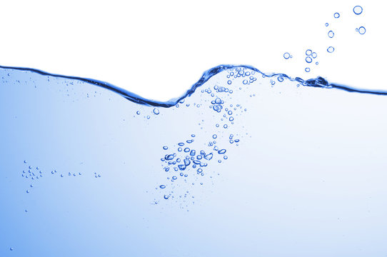 Abstract blue wave,background, water, motion blur