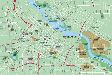 Downtown Minneapolis  City Map