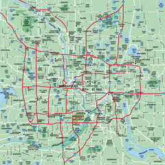 Minneapolis, MN Metropolitan Area Map