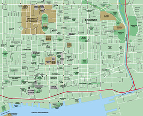 Toronto Downtown City Map
