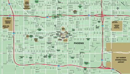 Phoenix, AZ Map