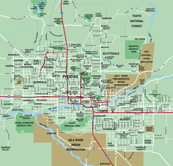 Phoenix, AZ Metro Area Map