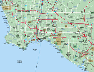 Long Beach, California Area Map
