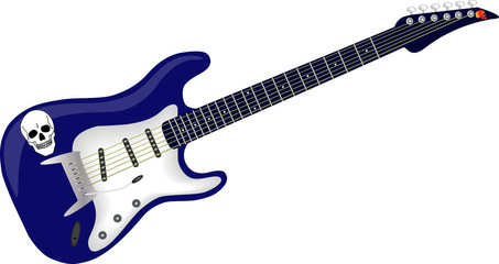 Blue electric guitar