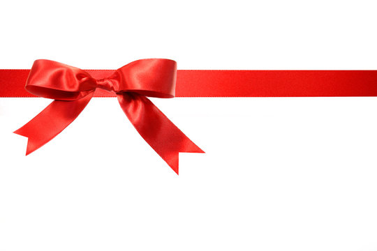 Holiday gift bow isolated on white background