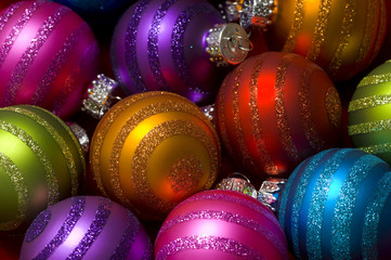 Christmas decoration baubles or ball with glitter