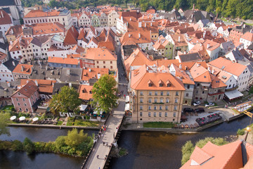 Naklejka na ściany i meble Czeski historycznego miasta Cesky Krumlov zwerbowany w UNESCO