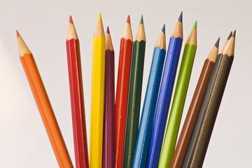 Wooden pencils in close up