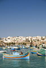 marsaxlokk malta fishing village luzzu classic fishing boats