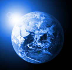 earth and sun