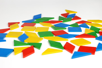 Colorful pieces of tangram