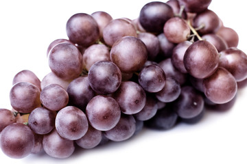 Grapes. Close up on white background with clipping path