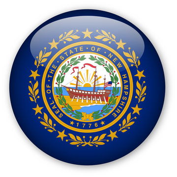 New Hampshire State Button