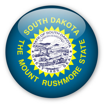 South Dakota state flag button