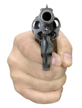 Isolated Aimed gun in you face