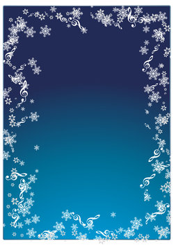 Weihnachten Karte blau Schnee