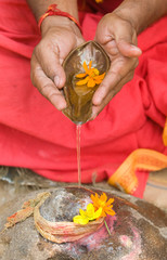 Hindu  Devotee praying