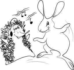 Dancing animals - vector