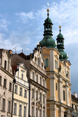 Fototapeta na wymiar Church in Hradec Kralove, big city in Czech Republic
