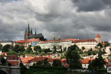 Obraz premium Beautiful cityscape of Prague, Czech Republic across Vltava