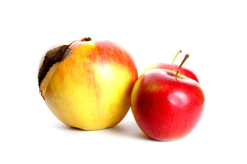red apples isolated on the white background