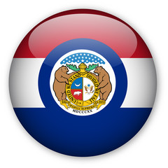 Obraz premium Missouri state flag button