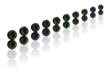 Stress balls perspective view on white