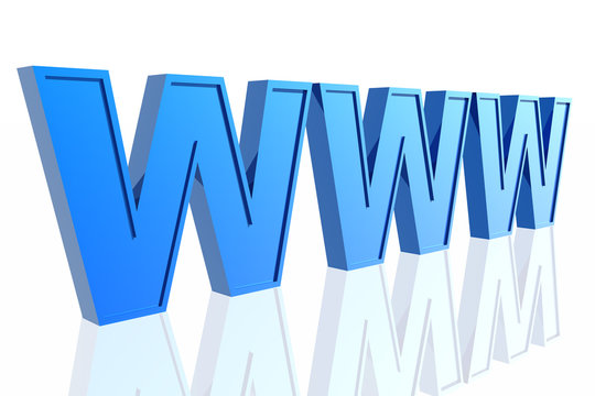 3d World Wide Web internet symbol..
