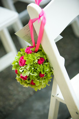 Flowerballs on chair