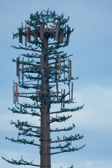 Cell tower disguised to look like a large tree