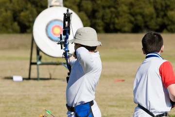 Two young archers