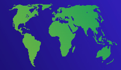 Fototapeta na wymiar digital world map