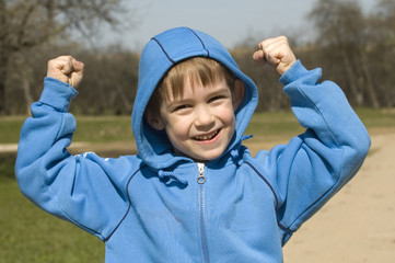Funny child in the park