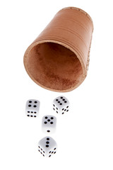 Würfelbecher mit Würfel
