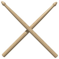 Crossed Drum Sticks
