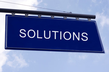 Obraz premium Solutions concept in a street direction