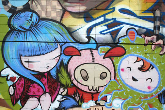 dibujo manga. graffiti arte urbano