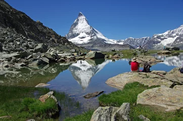 Fotobehang Im Einklang mit der Natur - Matterhorn "TOTAL" © Bergfee