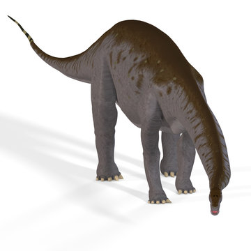 Rendered Image of a Dinosaur.Image contains a Clipping Path