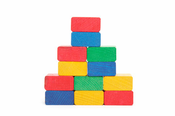 pyramid of color blocks