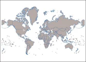 Selbstklebende Fototapeten map monde © Y. L. Photographies