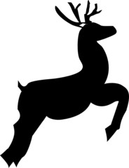silhouette of reindeer