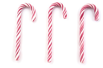 Candy canes isolated on a white background