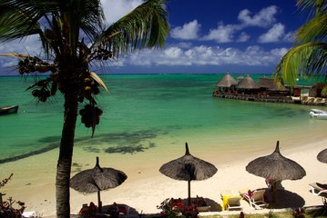 Plage privée à l'Ile Maurice